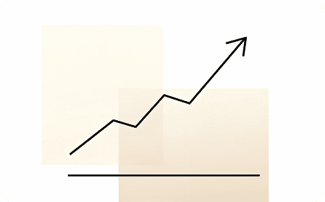 Growth chart showing upward learning progress